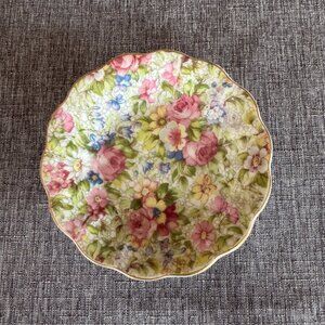 MERIT dish, made in Occupied Japan, fine china, pink roses & flowers
